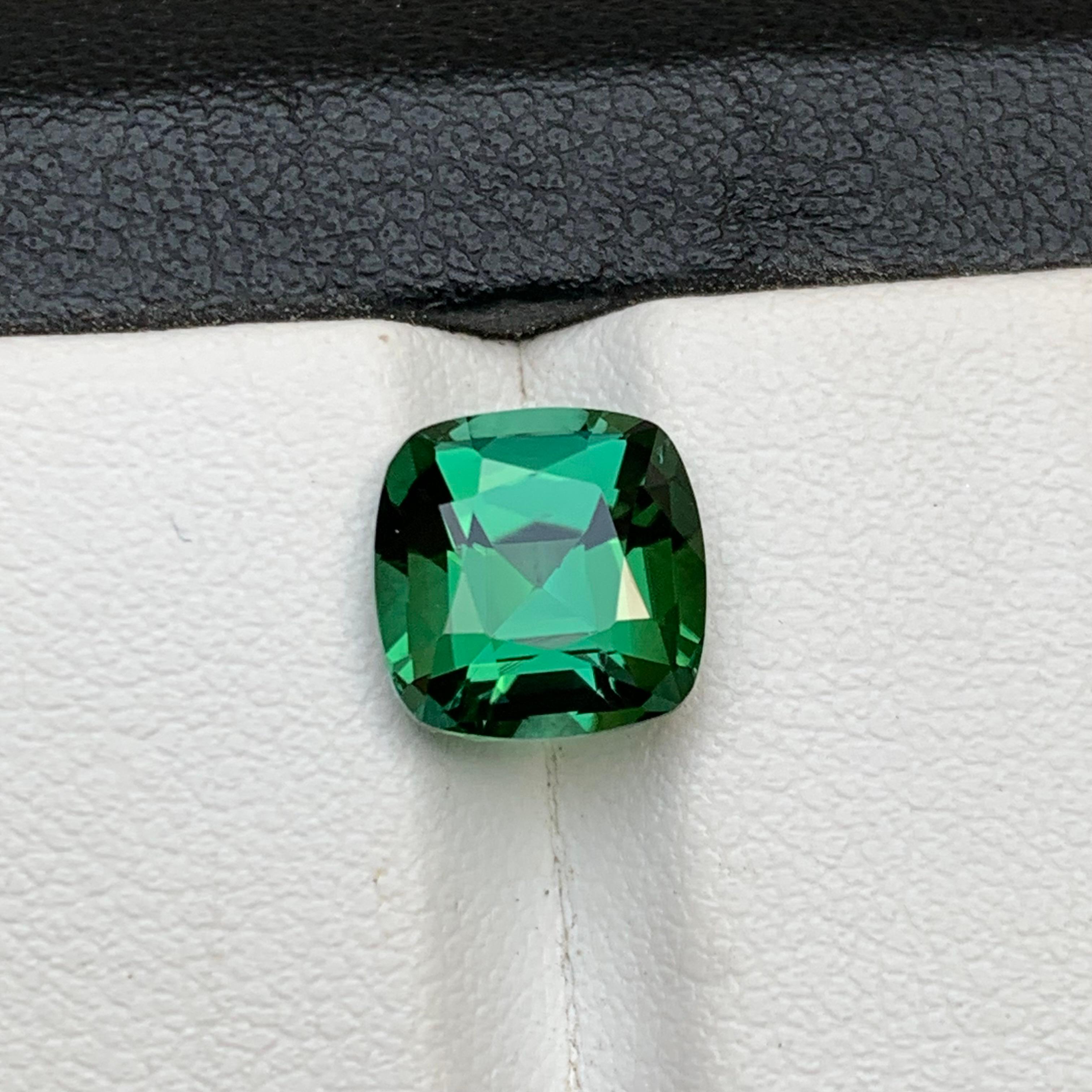 Grüner bläulicher Farbton Natürlicher Turmalin Ring Lose Edelstein 3.05Ct Cushion Cut-Jewel im Angebot 8