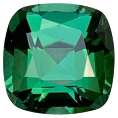 Grüner bläulicher Farbton Natürlicher Turmalin Ring Lose Edelstein 3.05Ct Cushion Cut-Jewel
