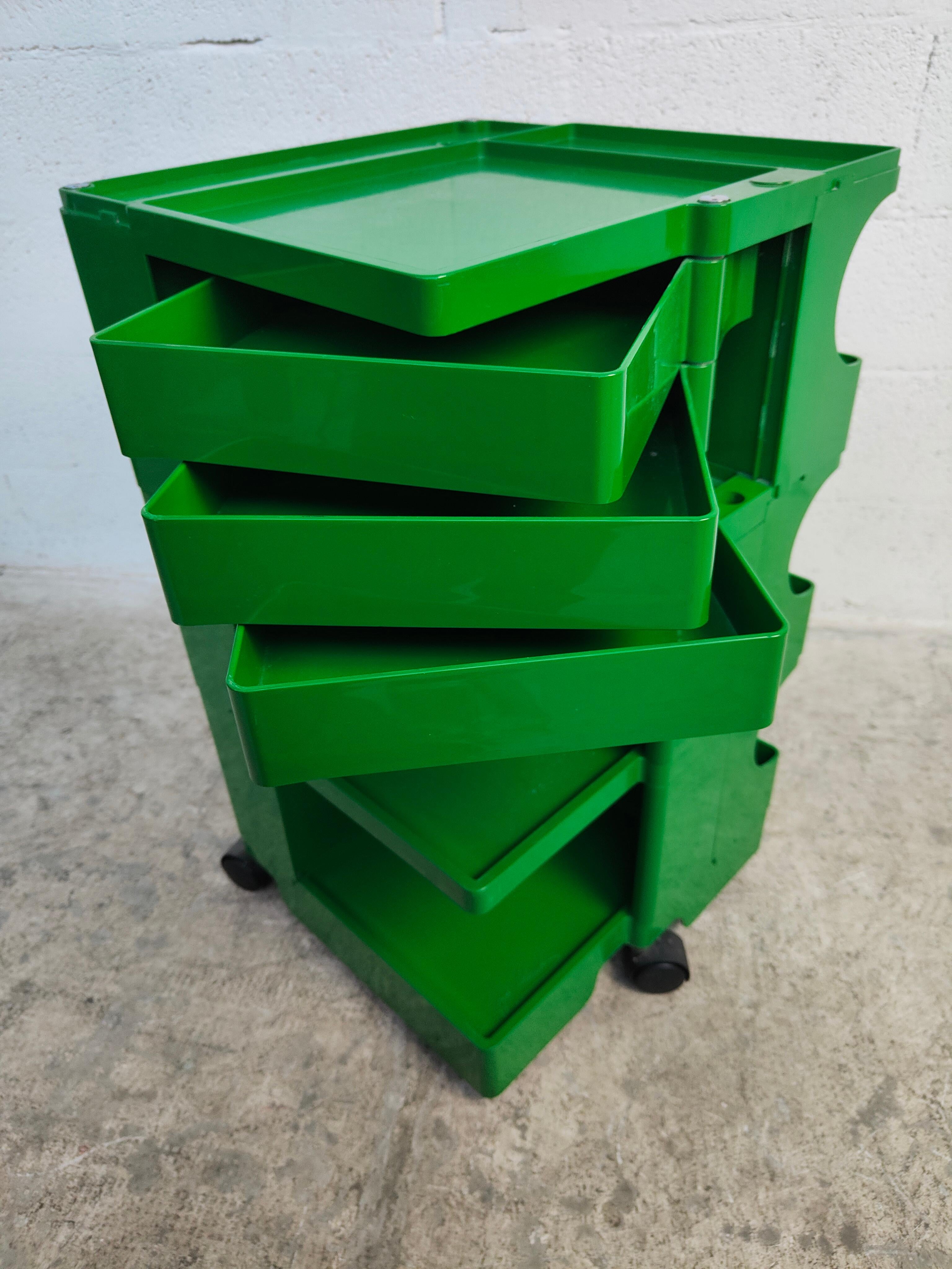 Green Boby Cart by Joe Colombo for Bieffeplast 70s 2