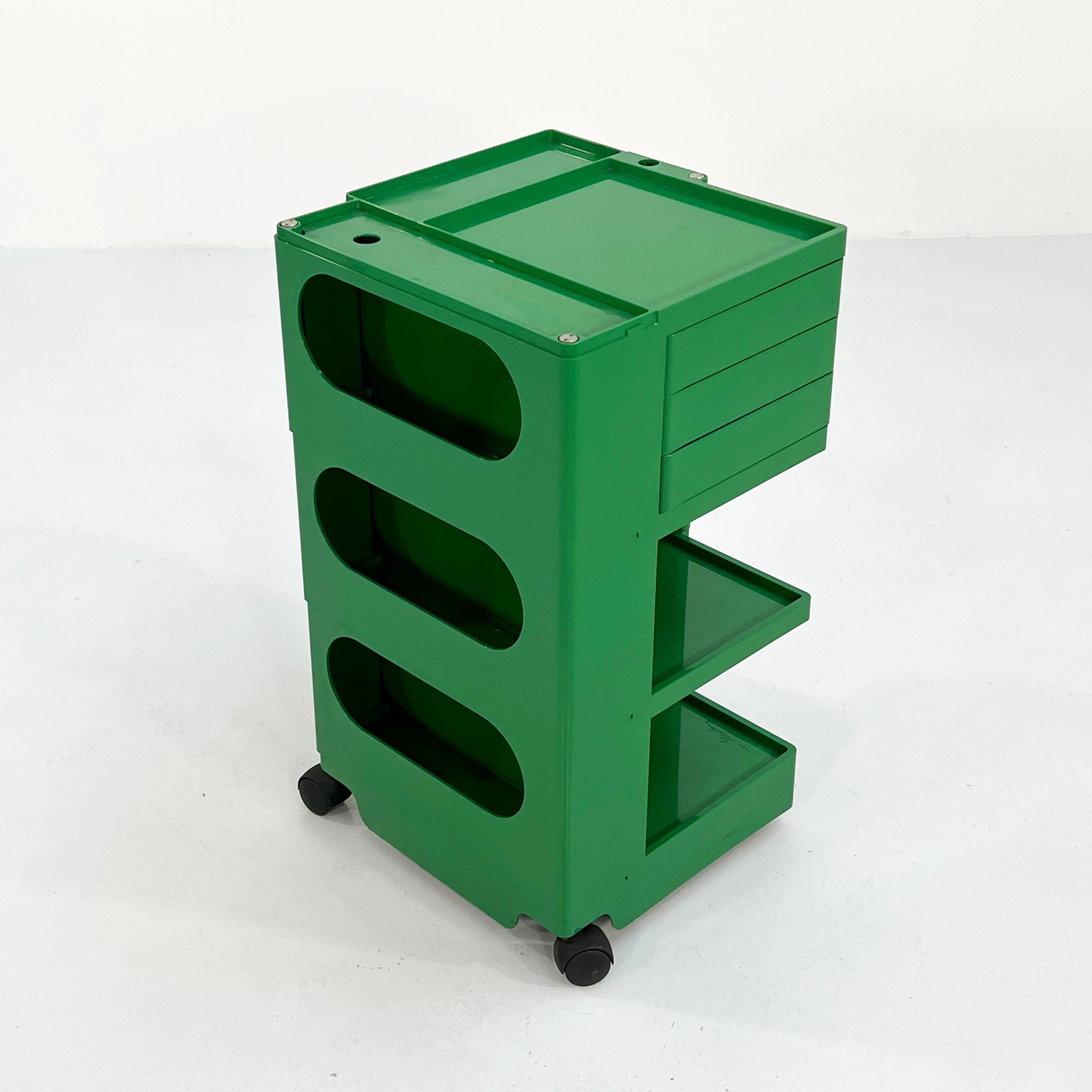 Italian Green Boby Trolley by Joe Colombo for Bieffeplast, 1960s