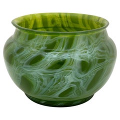 Green Bohemian Glass Vase Loetz circa 1912