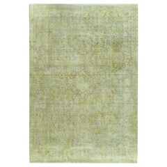 green bohemian rug Green Bohemian Sheared Low Semi Antique Medallion Pure Wool Oriental Rug