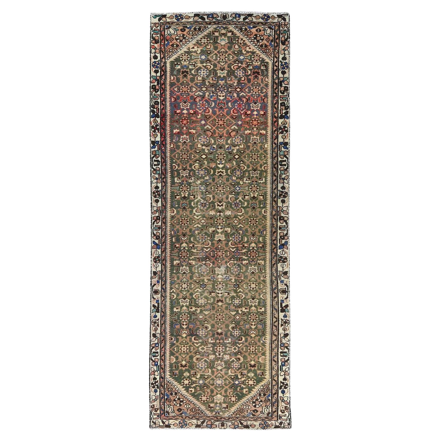 Hand Knotted Persian Mahal Wide Runner Oriental Rug For Sale at 1stDibs