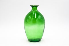 Green Bottle Vintage Vase, Poland, 1980s
