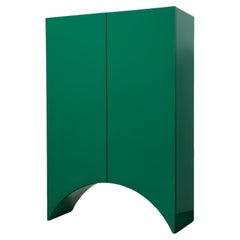 Green Bridge Cabinet by Muller Van Severan, Laquered, Large Storage