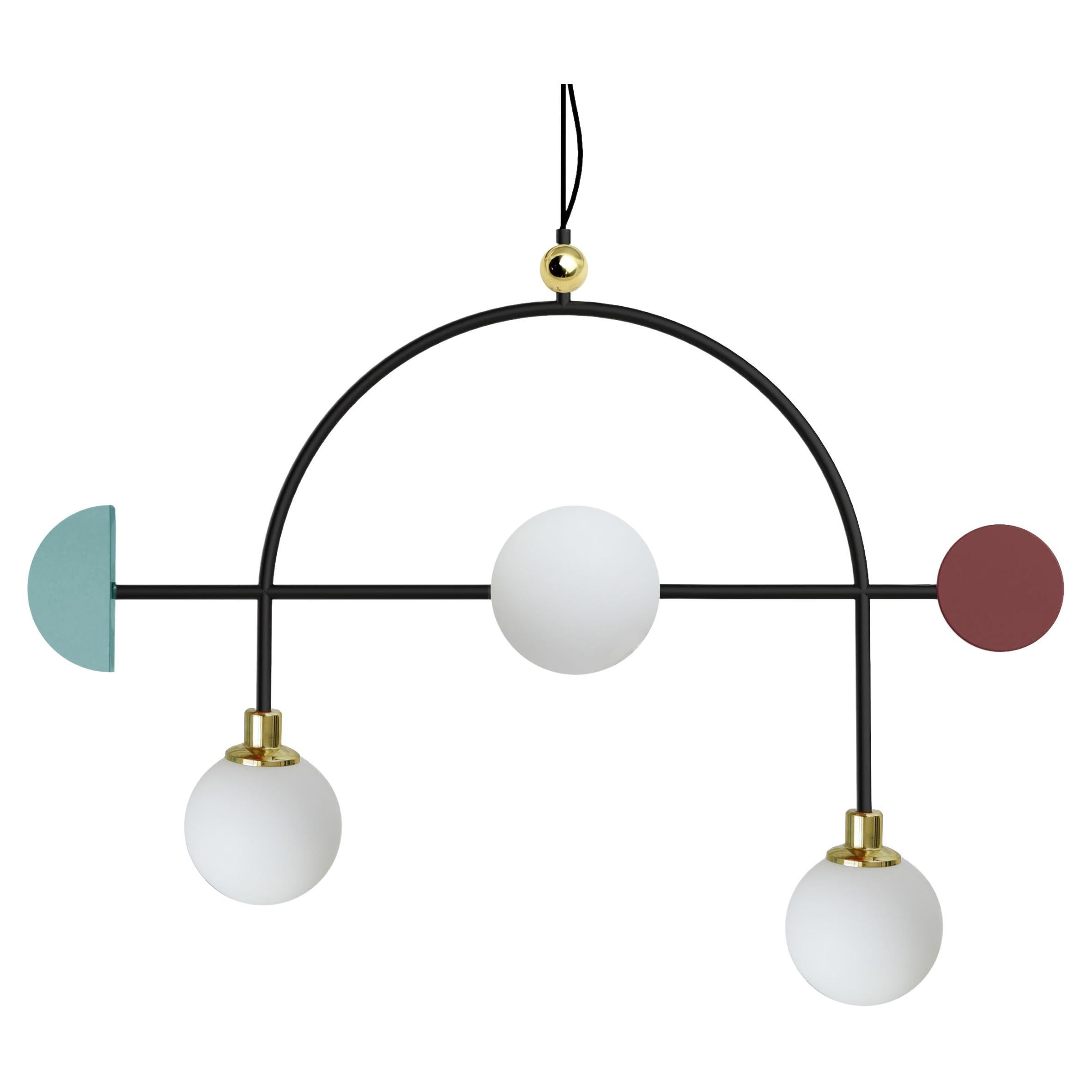 Green / Brown Space Ceiling Lamp by Dovain Studio For Sale