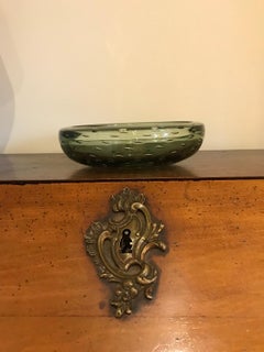 Green Bubble Glass Bowl, 1970s