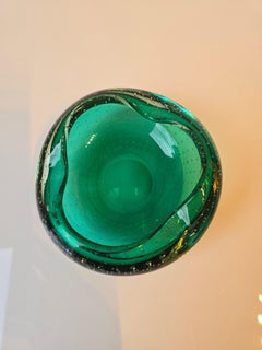 Green Bubble Glass Decorative Bowl Vide-Poche Dish