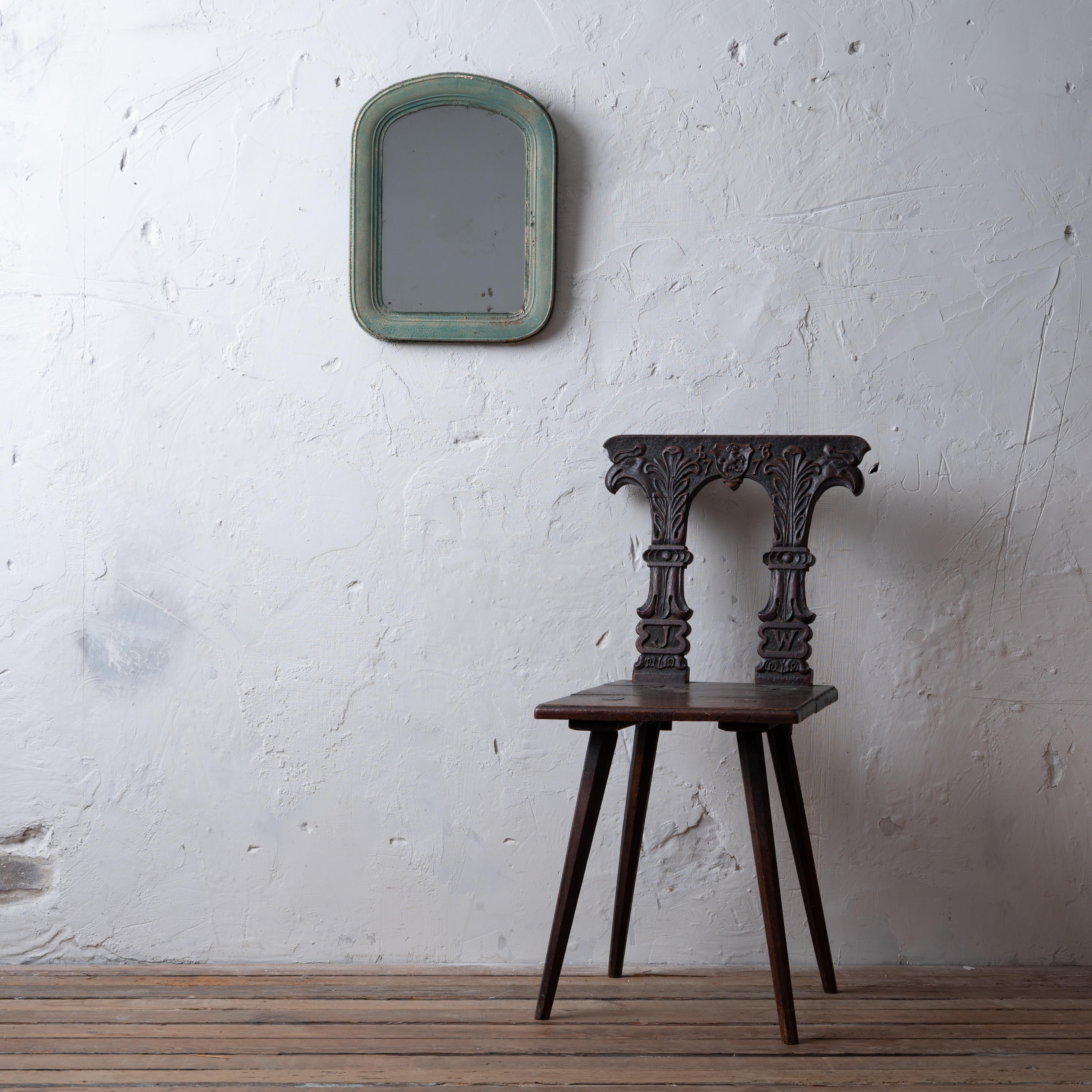 Unknown Green Butler’s Mirror, c.1870 For Sale