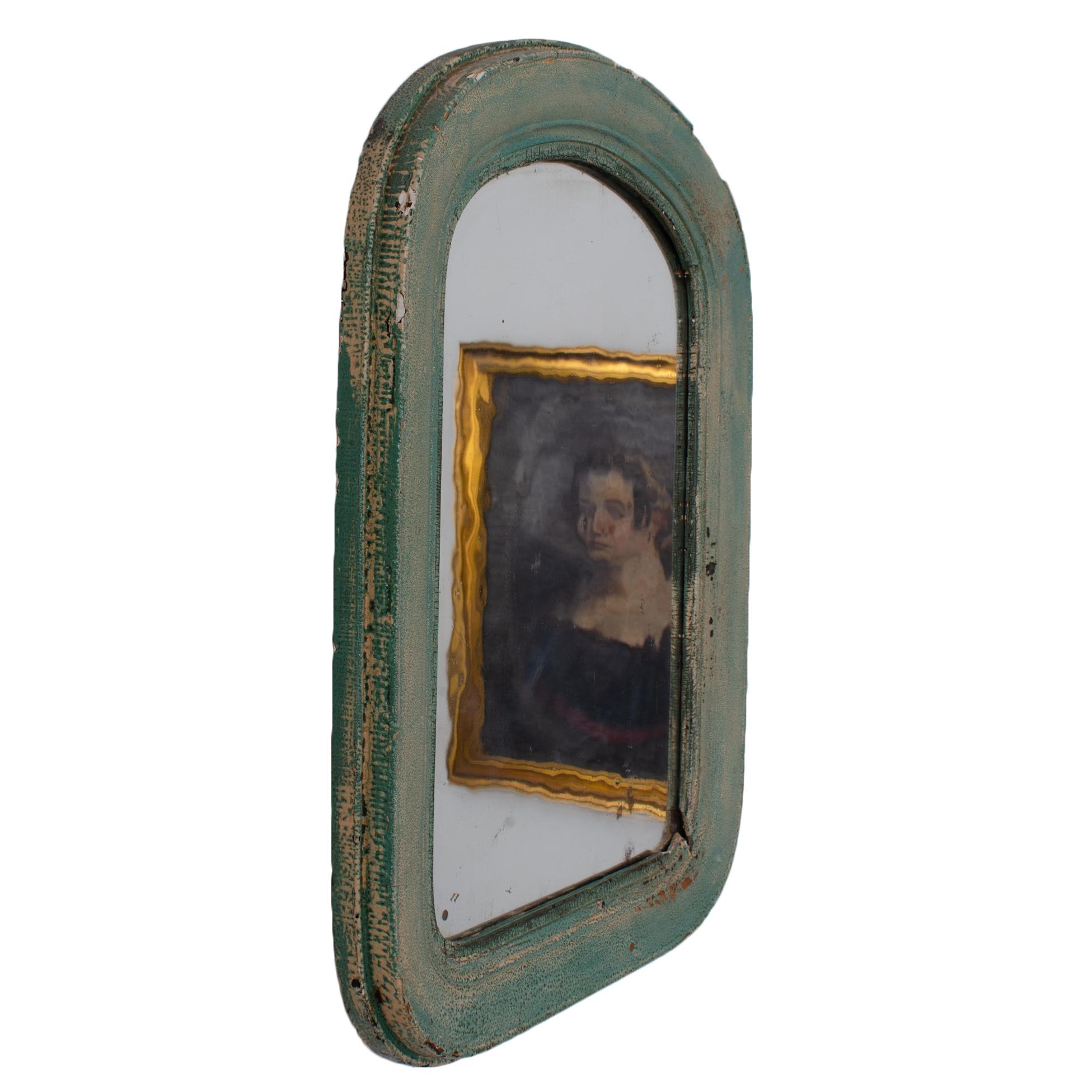 Green Butler’s Mirror, c.1870 For Sale 4