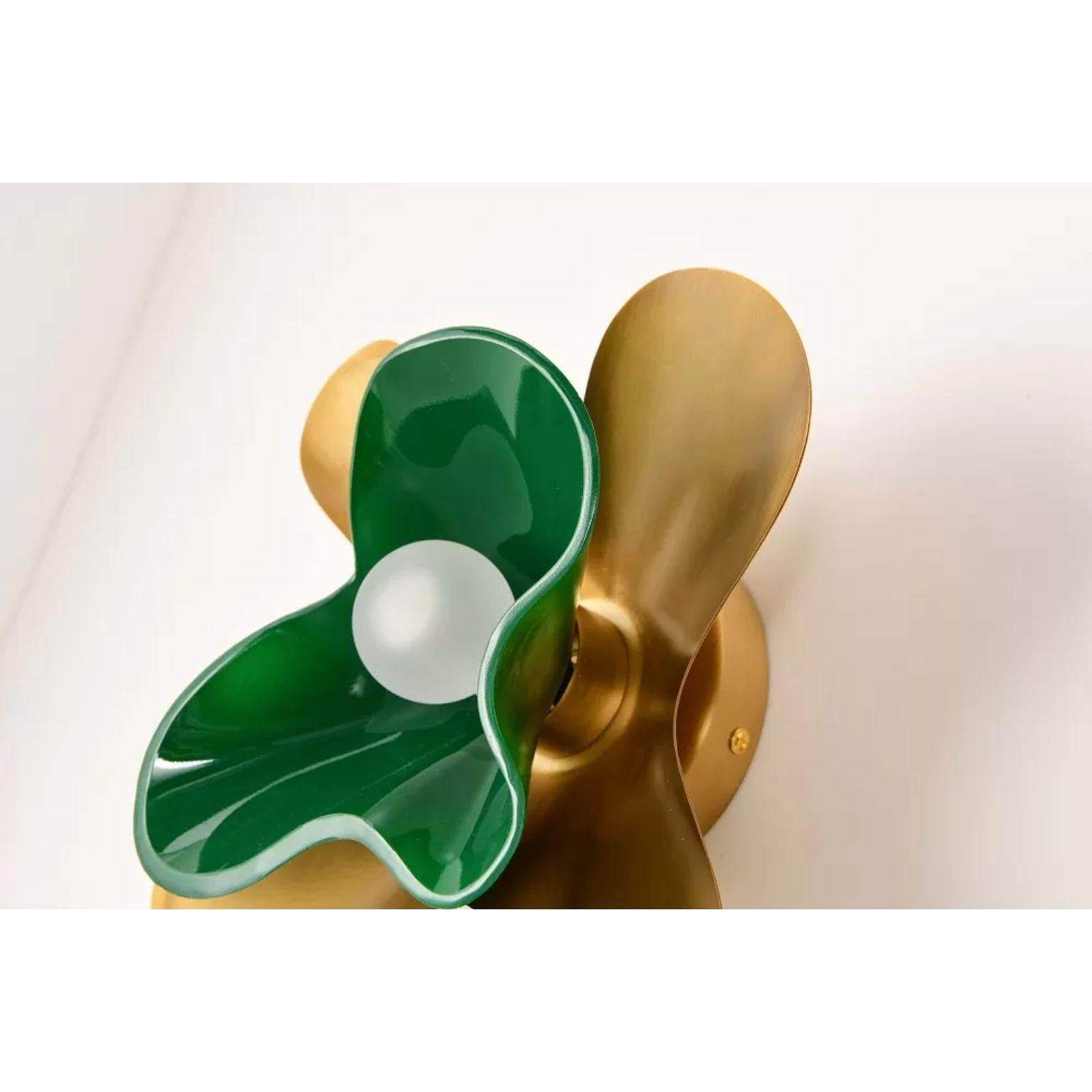Post-Modern Green Butterfly Wall Sconce by Dainte For Sale