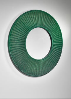 Green Cane Wall Mirror