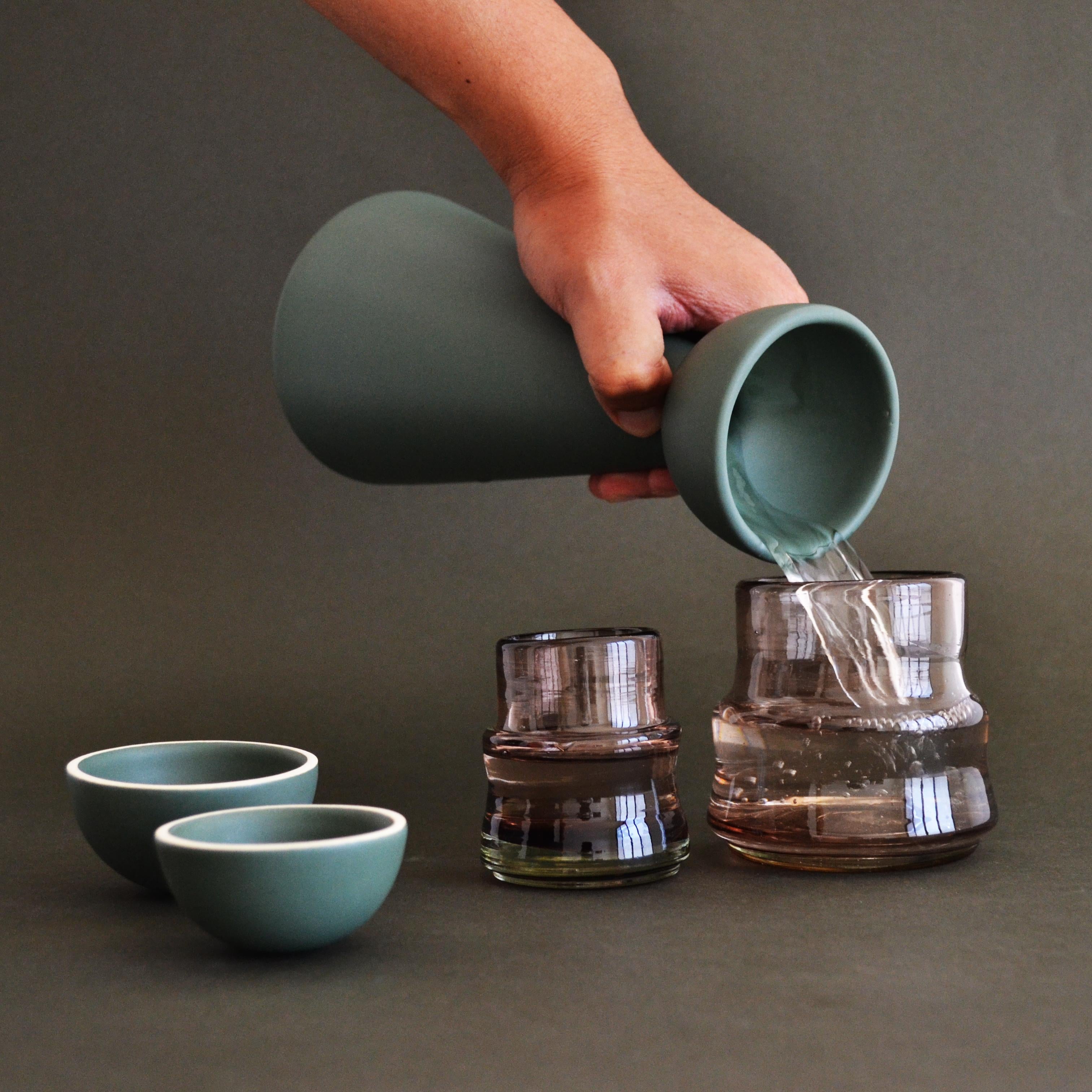 Mexicain Carafe Greene & Greene Contemporary Inspired by Traditional Jug Pitcher for Mezcal en vente