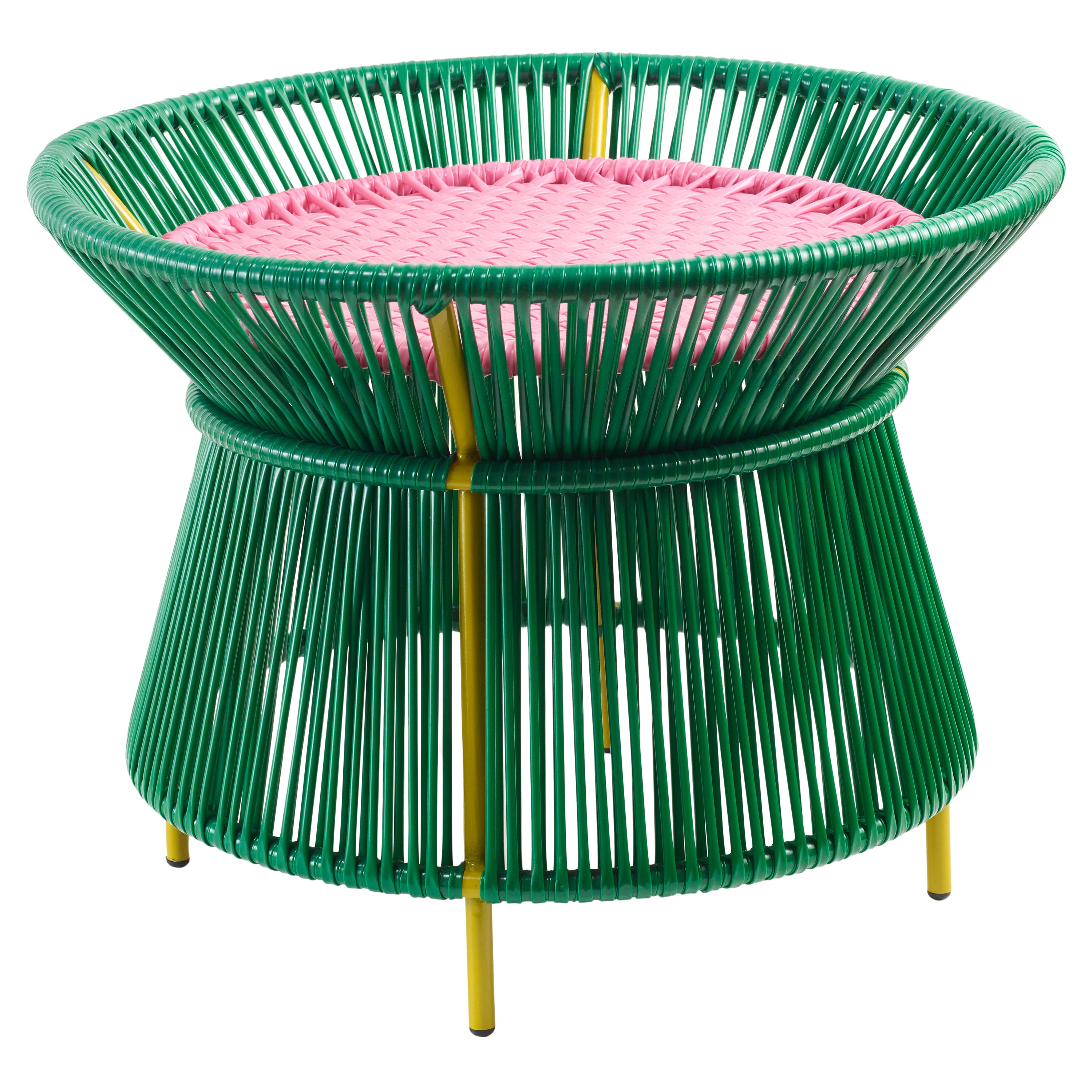 Green Caribe Basket Table by Sebastian Herkner