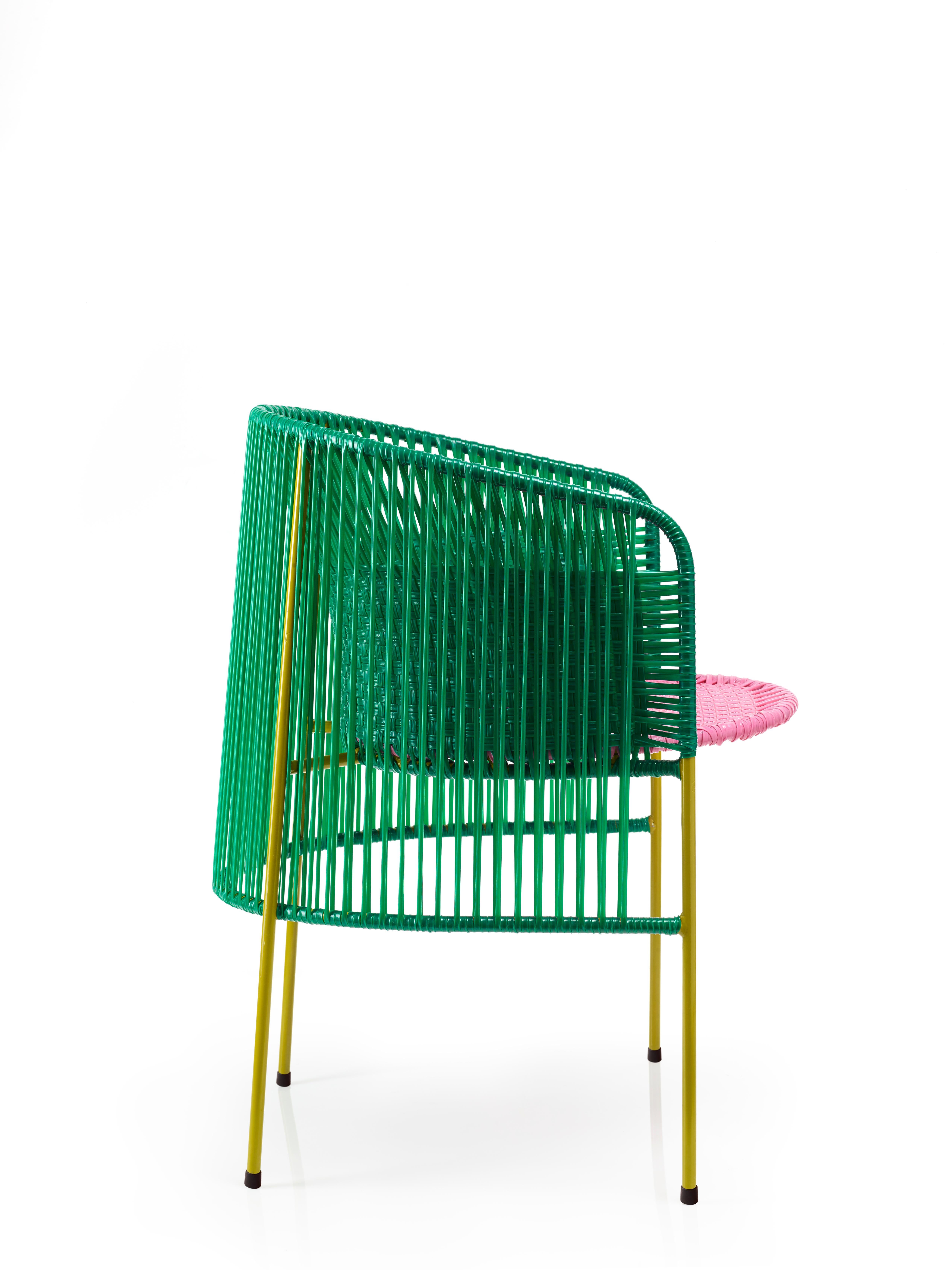 German Green Caribe Dining Chair by Sebastian Herkner For Sale