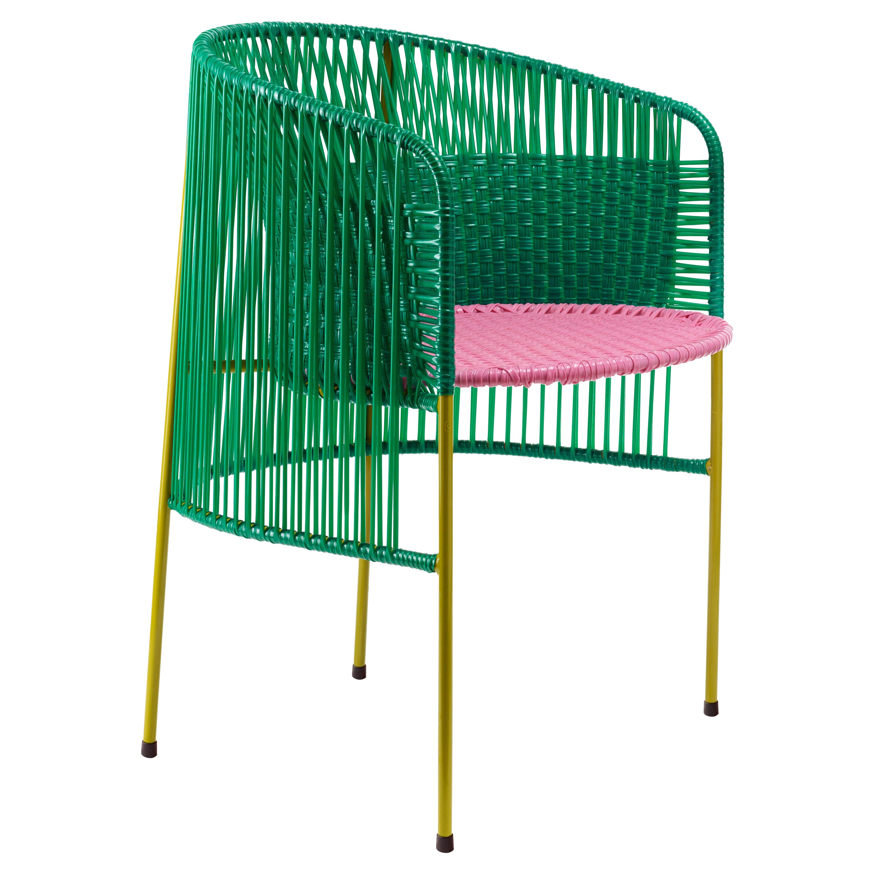 Green Caribe Dining Chair by Sebastian Herkner For Sale