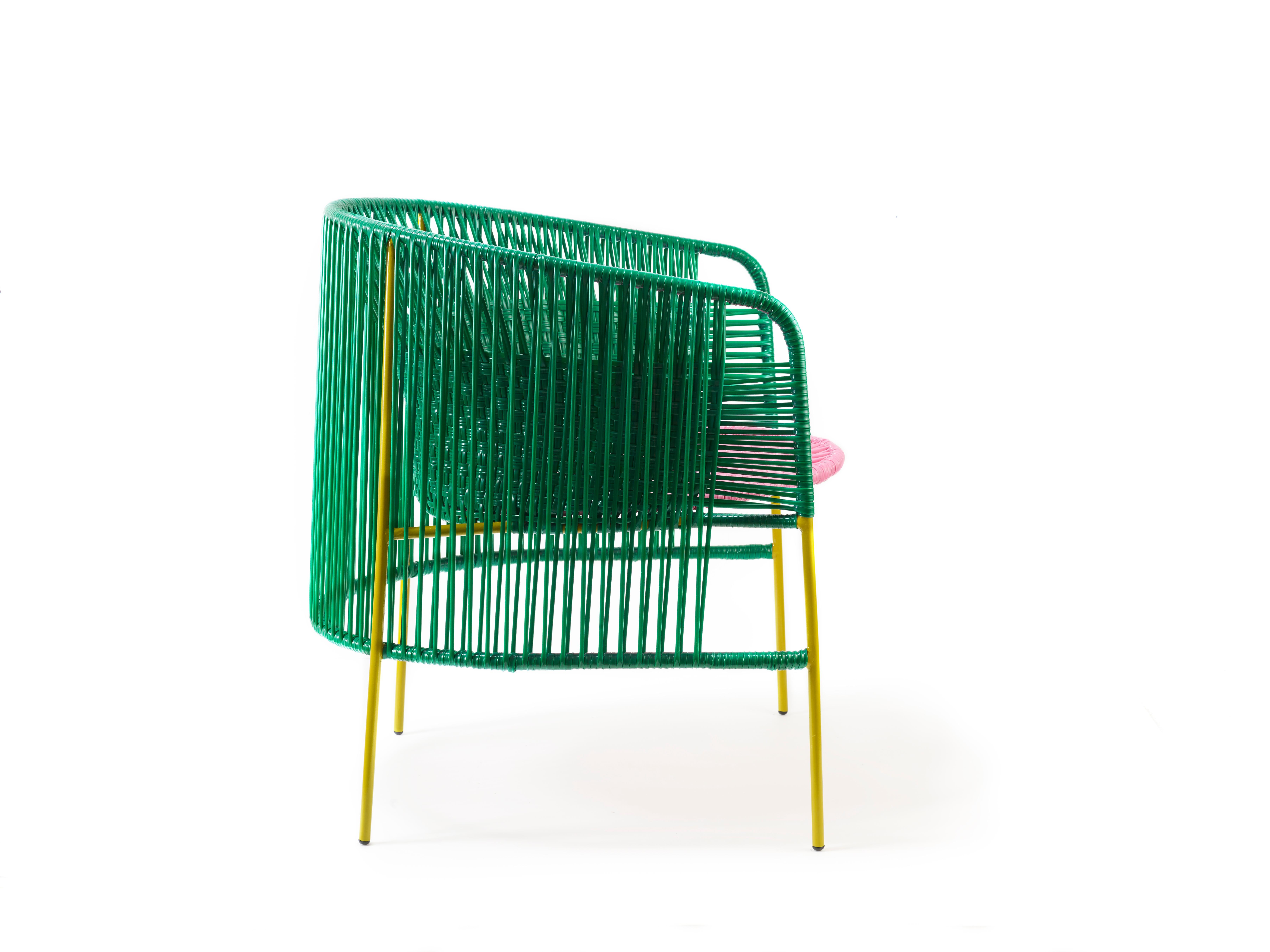 Modern Green Caribe Lounge Chair by Sebastian Herkner For Sale