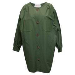 Green Carolina Herrera Long Sleeve Button-Up Dress Size US 16 Green Carolina Herrera Long Sleeve Button-Up Dress Size US 16