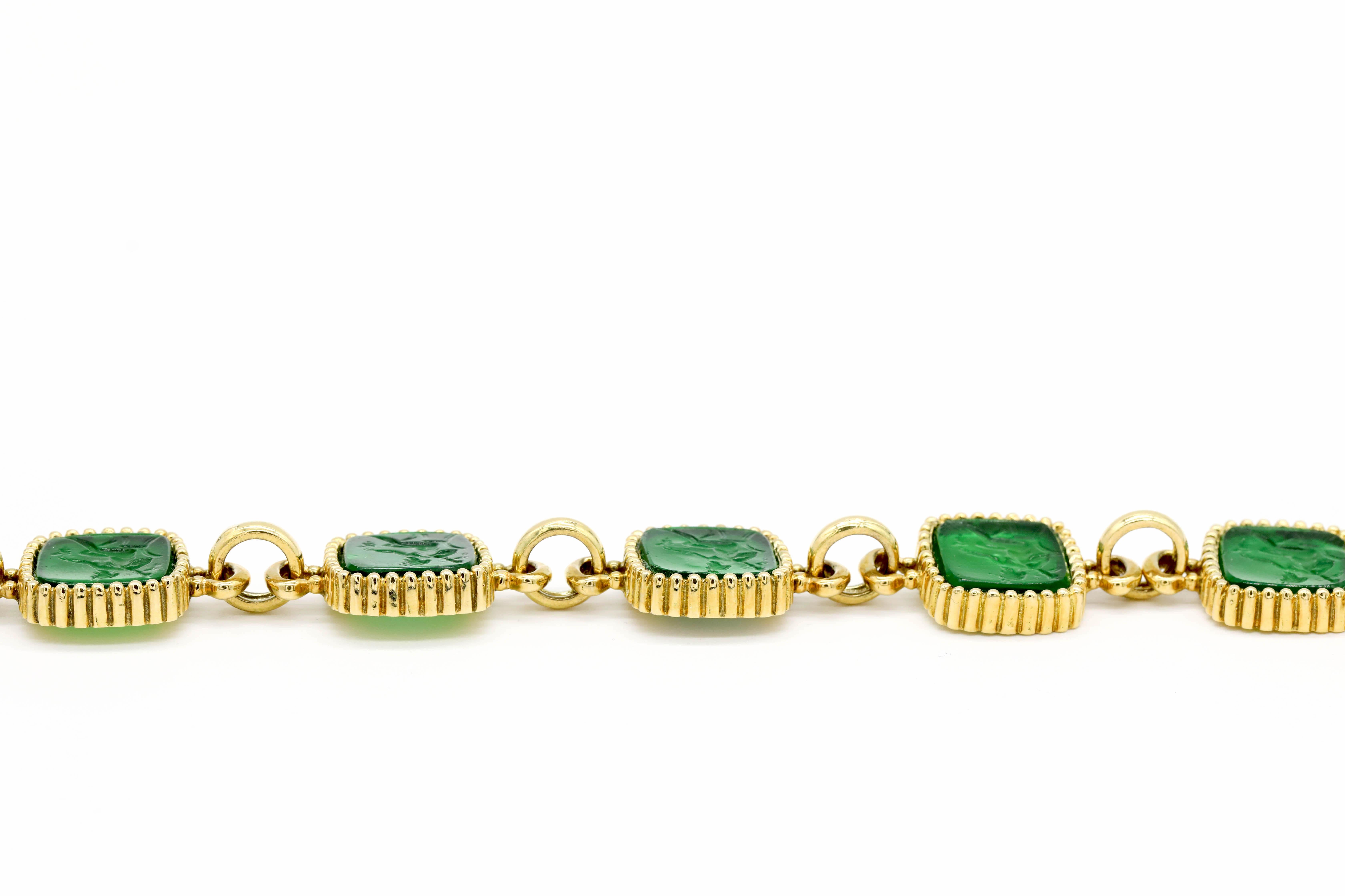 green glass bracelet