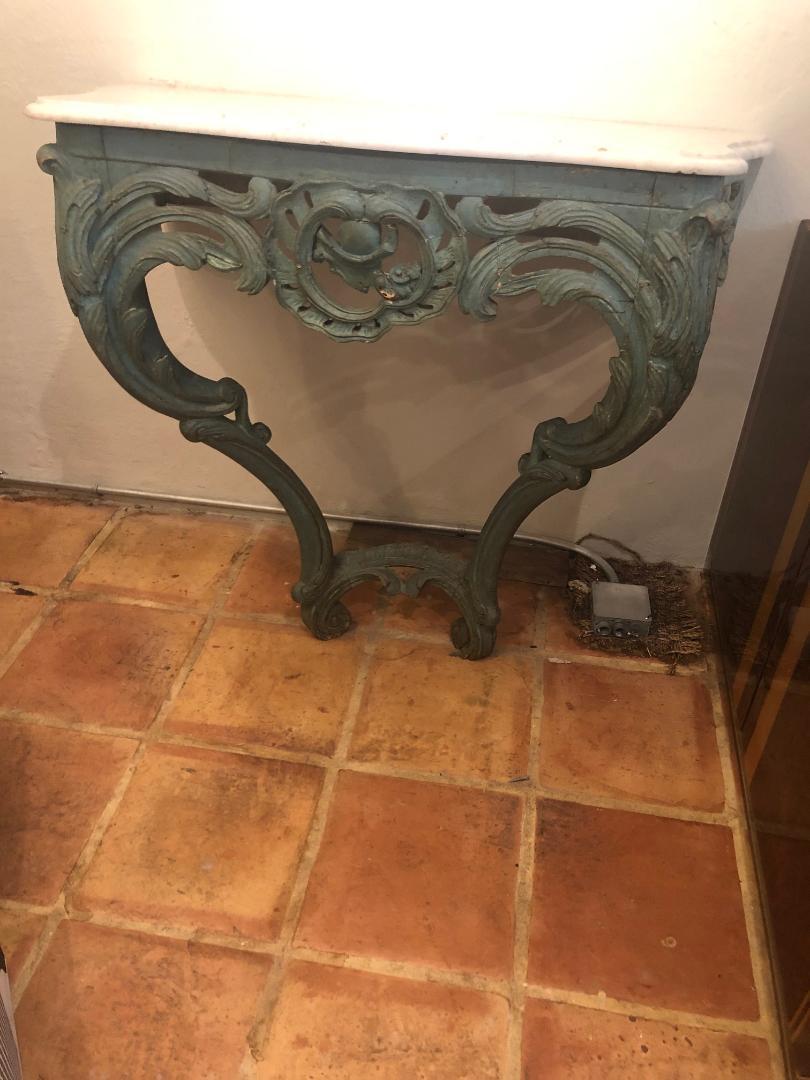 Green Carved Wall Mount Console 3