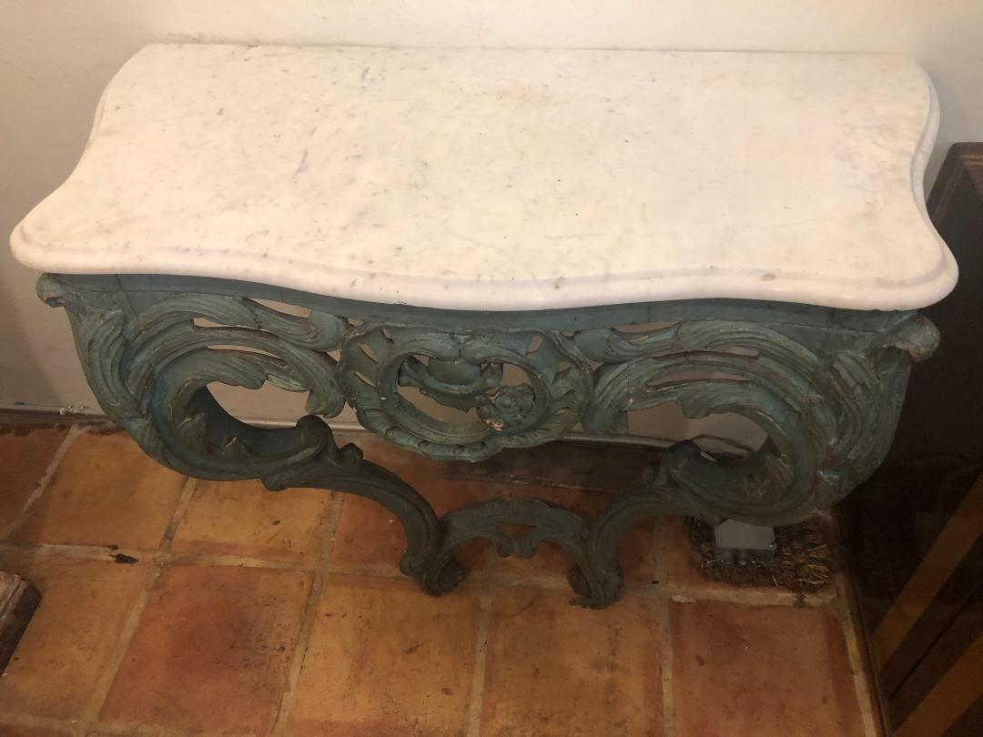 Green Carved Wall Mount Console 5