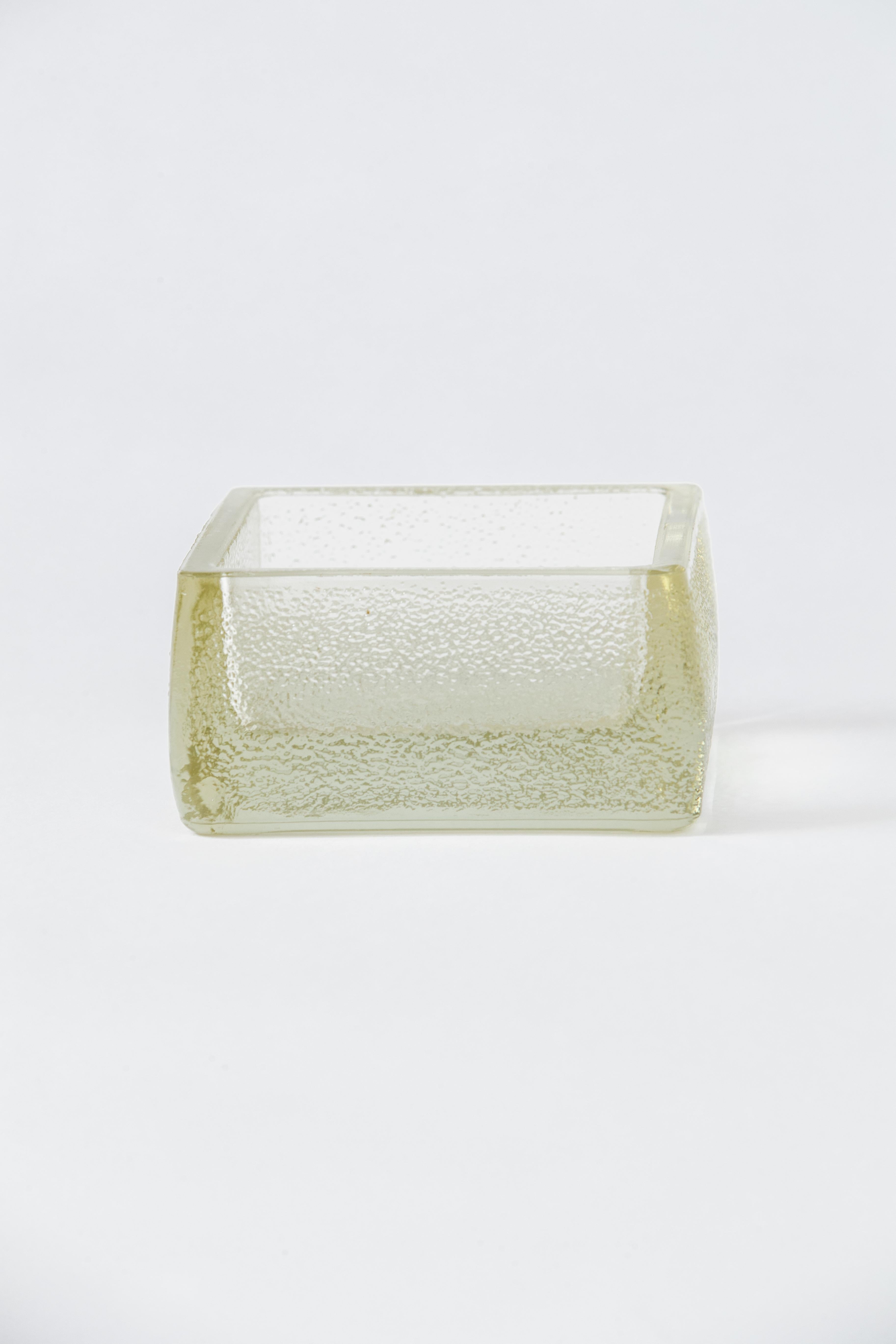 Mid-20th Century Green Cast Glass Vide-Poche by Lumax, France 1960s