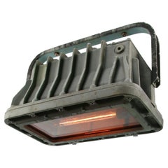 Green Cast Iron Italian Vintage Industrial Ship Light