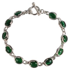 Vintage Green Cat's Eye Bracelet