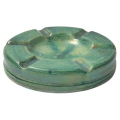 Green Ceramic Art Deco Ashtray by Josef Ekberg for Gustavsberg, Sweden 1930