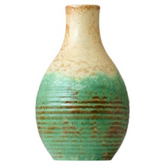 Green Ceramic Art Deco Vase by Andersson & Johansson, Höganäs, Sweden, 1930s.