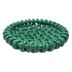 Green ceramic bowl by Jerome Massier