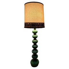 Green Ceramic Floor Lamp, Kaiser Leuchten, Germany 1960s (Model 08751)