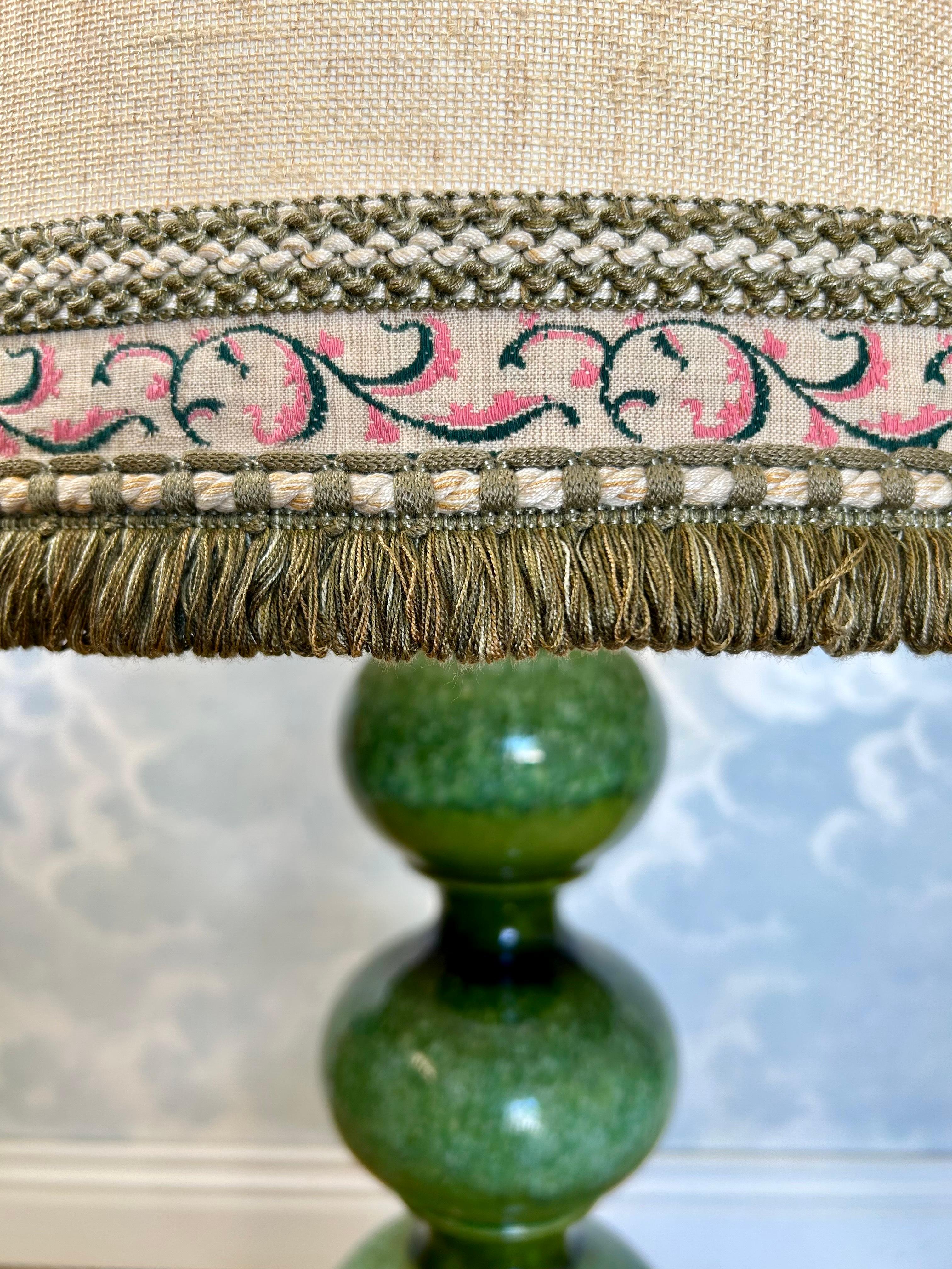 Lampada da terra/da tavolo in ceramica verde, Kaiser Leuchten, Germania 1960s in vendita 2