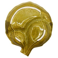 Green Ceramic Green Artichoke Serving Plates, Set of 3