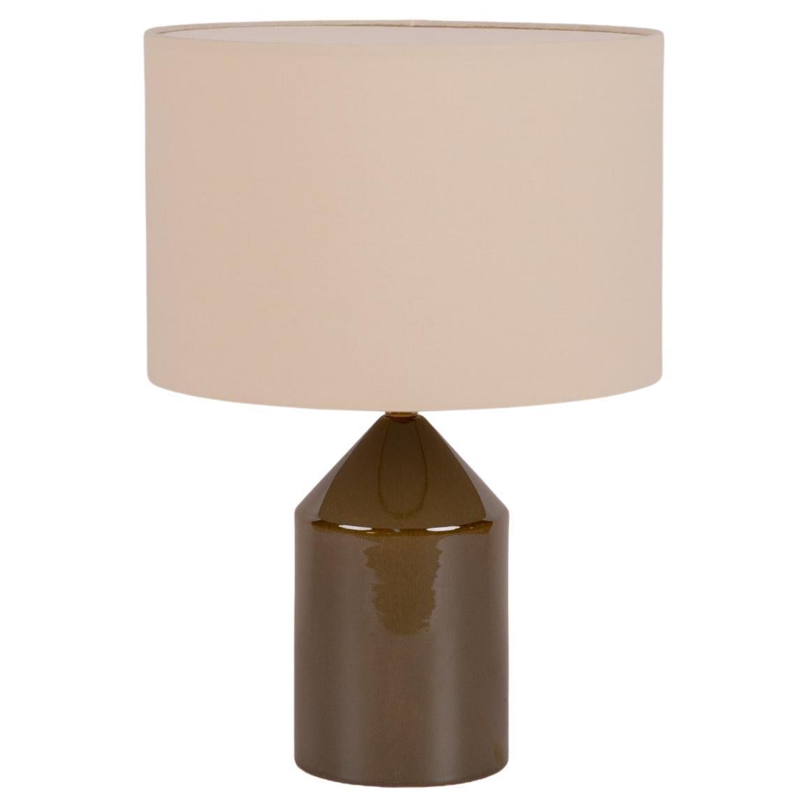 Green Ceramic Josef Table Lamp by Simone & Marcel For Sale