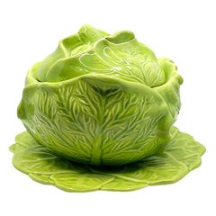 Green Ceramic Lettuce Cabbageware Serving Tureen after Dodie Thayer, 1978