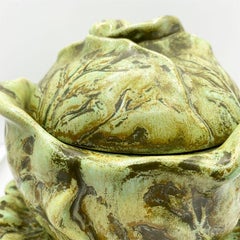 Green Ceramic Lettuce Cabbageware Serving Tureen After Dodie Thayer
