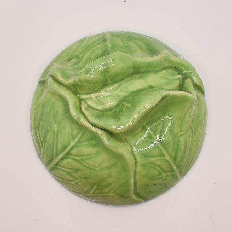 Americano Zuppiera in ceramica verde Lettuce Cabbageware di Dodie Thayer in vendita