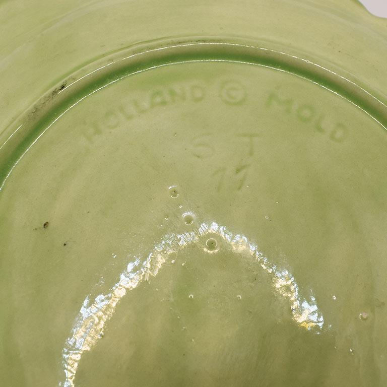 XX secolo Zuppiera in ceramica verde Lettuce Cabbageware di Dodie Thayer in vendita