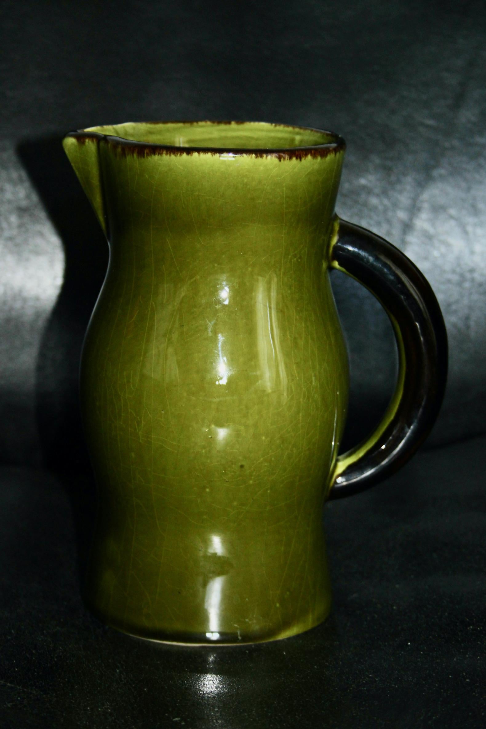 Pichet in ceramica verde di Poet Laval In condizioni discrete in vendita a grand Lancy, CH