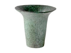 Green Ceramic Studio Vase, 1990s