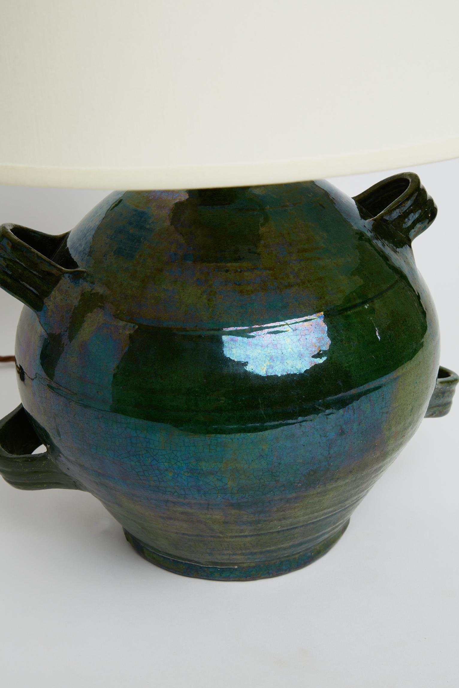 Green Ceramic Table Lamp 2