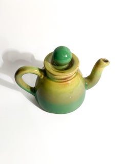 Green Ceramic Teapot by Rometti from the 1950s