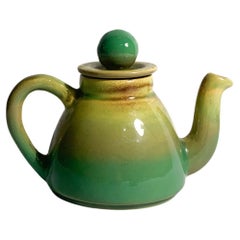 Green Ceramic Teapot by Rometti from the 1950s