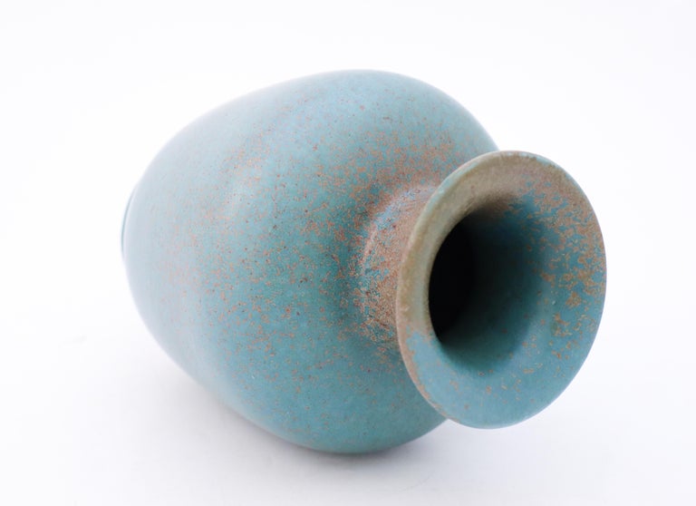 Vase Céramique Vert Gunnar Nylund - Rörstrand, Vintage Milieu Du Siècle, état Impeccable