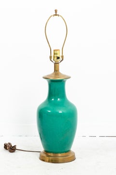 Green Ceramic Vase Lamp