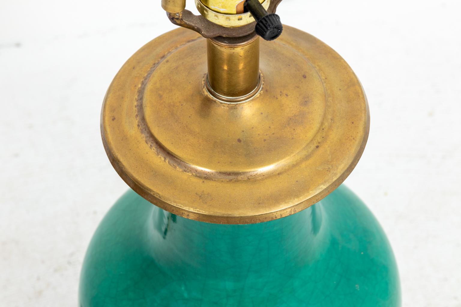 Green Ceramic Vase Lamp 3