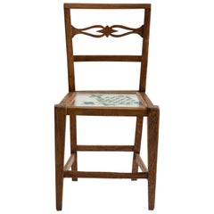 Sedia verde in Greene & Greene Wood con seduta a mosaico di Hillsideout