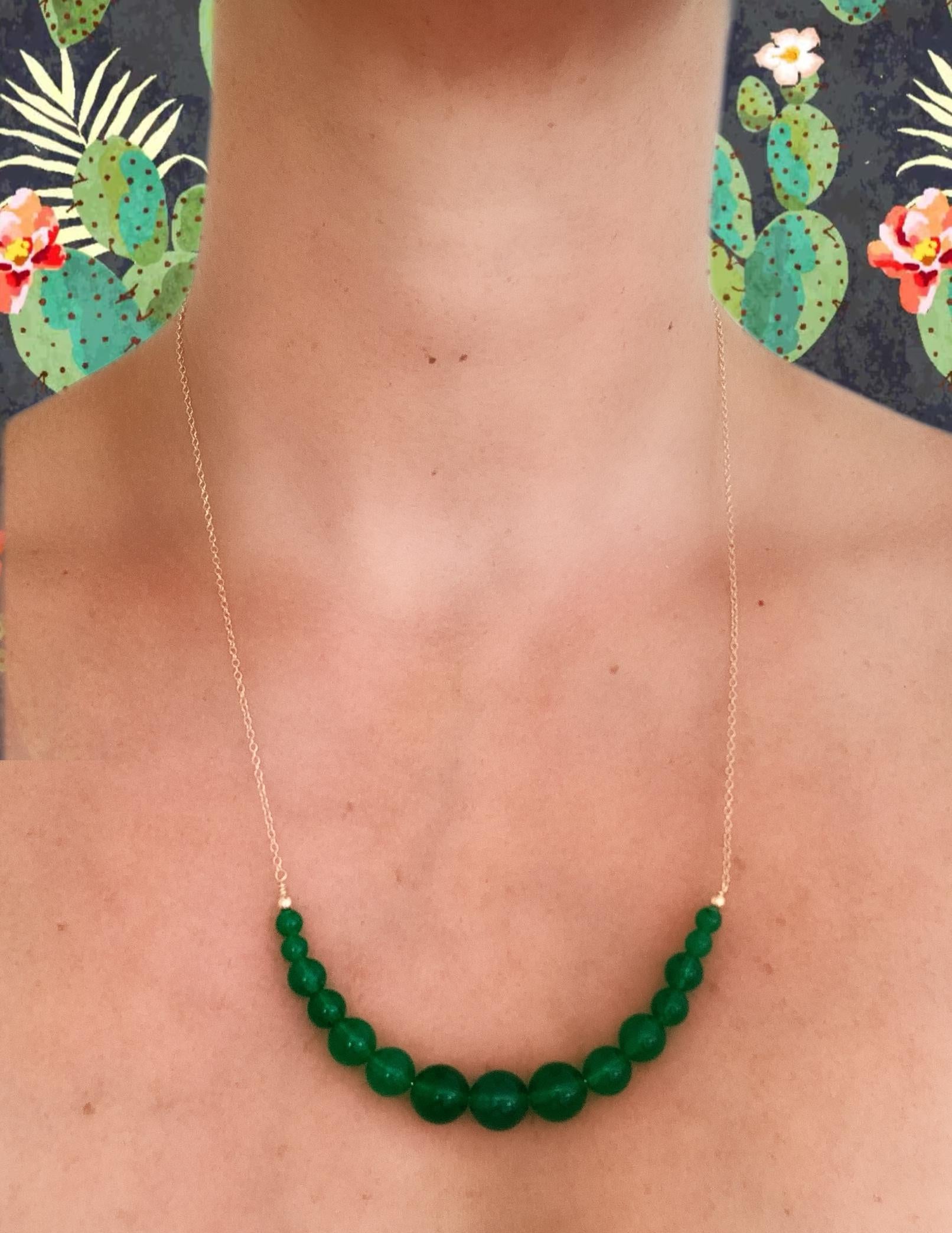 green chalcedony beads