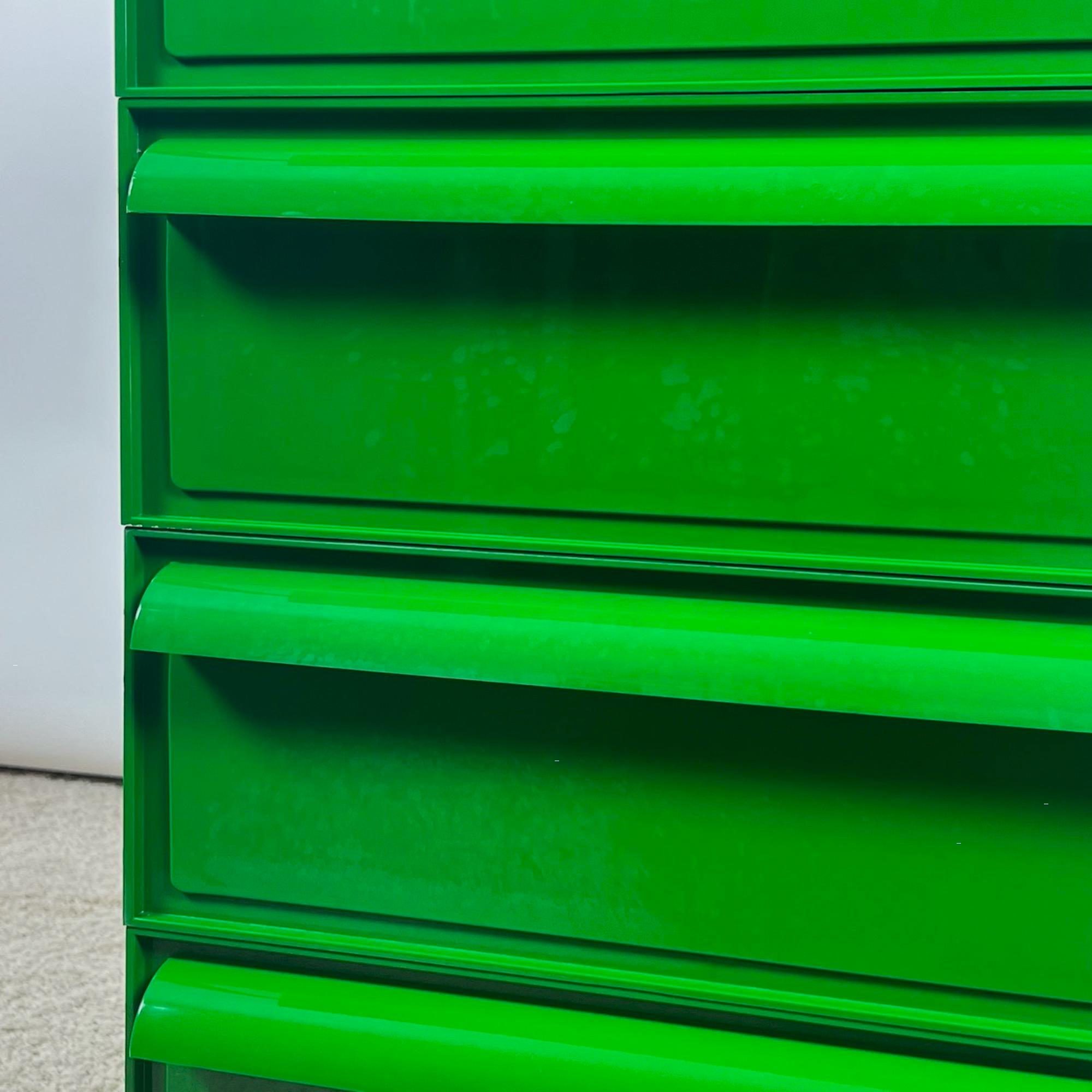 Plastic Green Chest of Drawers Model 4602 by Simon Fussell for Kartell, 1970s